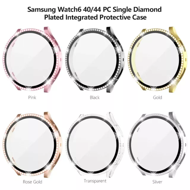 Hülle für Samsung Galaxy Watch 6 5 4 40 44mm Schutzglas Case Display Panzerfolie