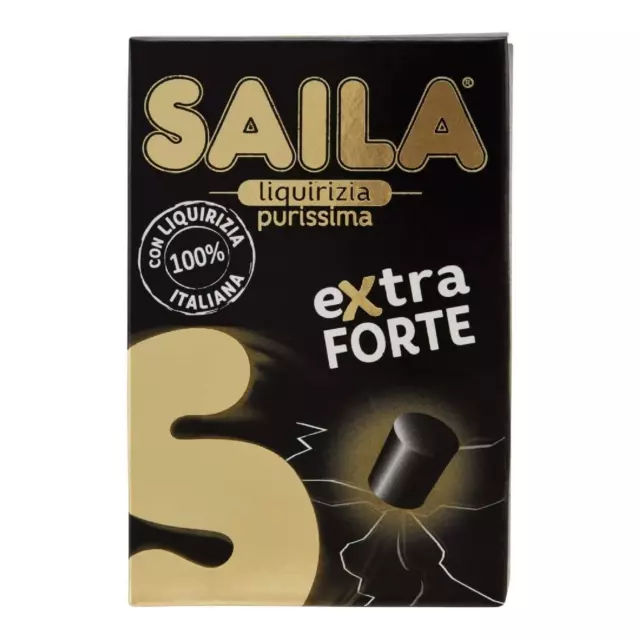 Caramelle Confetti Saila Purissima Liquirizia Extra Forte Box da 16 Astucci 36 g