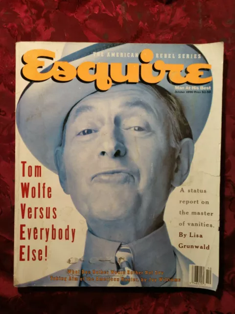 ESQUIRE magazine October 1990 Tom Wolfe Jerry Glanville Dan Rather Katey Sagal