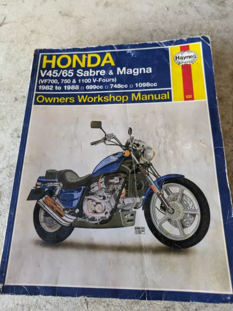 1982-1988 Honda V45 V65 Sabre Magna VF700 VF750 VF1100 Repair Manual Service