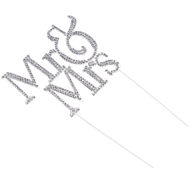 Mr & Mrs – Decorazioni Per Torta Nuziale In Wafer – 48 Pezzi – Colore Verde E Oro – 4,5 Cm – Facili Da Usare
