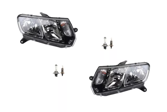 Set Faros Halógeno HSW Apto para Dacia Logan MCV II 13-16 Con H7 H1 I D