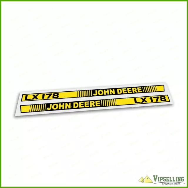 John Deere LX178 Lawn Tractor Hood Left Right Stripes Decals Stickers Lengths