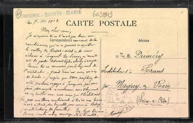 CPA Longueil-Sainte-Marie, Avenue de la Gare 1912 2