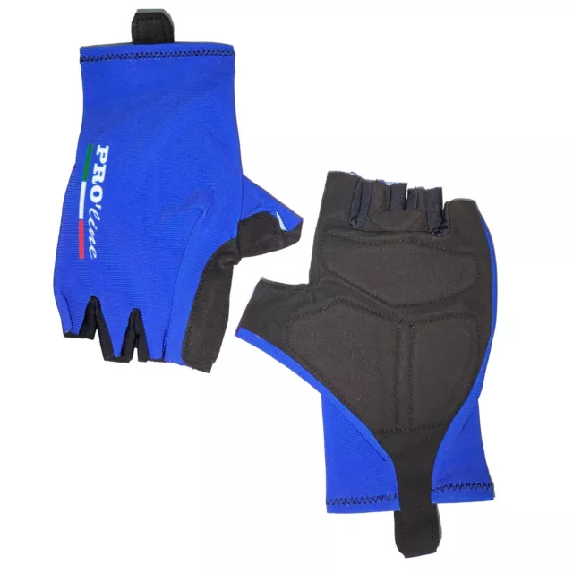 Guanti Ciclismo Bicicletta Da Corsa Estivi PRO' line Blu Printed