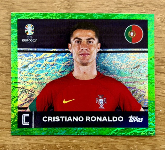 TOPPS UEFA EURO 2024 Sticker Cristiano Ronaldo Purple Foil Parallel