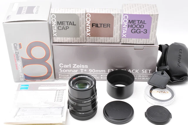 Contax Carl Zeiss Sonnar T 90 mm F2,8 SCHWARZ für G1 G2 [Top NEUWERTIG] aus Japan #696