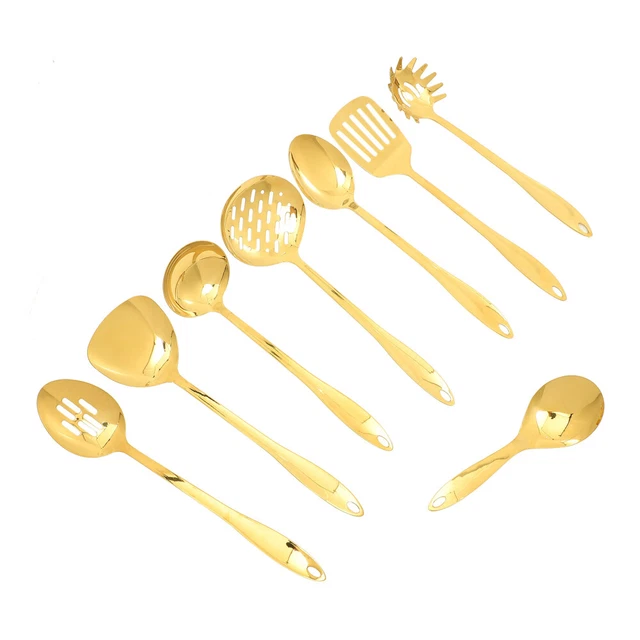 Practical Kitchen Spoon Non Stick Soup Ladle Gold Accessories Cooking Utensils