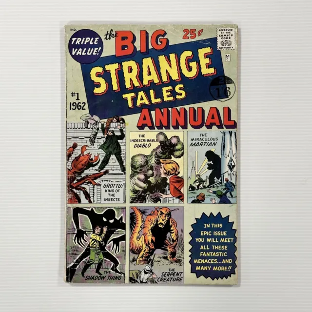 Marvel The Big Strange Tales Annual #1 1962 VG Cent Copy Pence Stamp