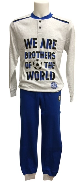 Pigiama Ufficiale Inter In Pile - Maglia E Pantaloni Con Logo FC Internazionale - Foto 8