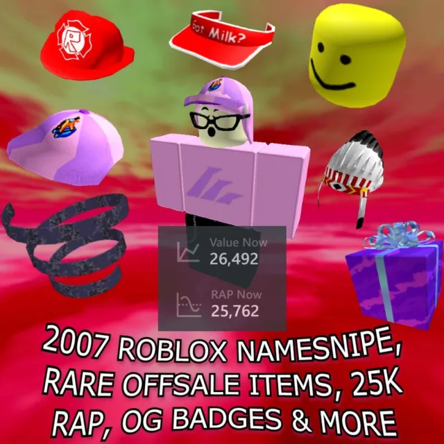 RARE Roblox 2008, 0 - 8K RAP [CHANCE OF OFFSALES], UNVERIFIED, CHEAP