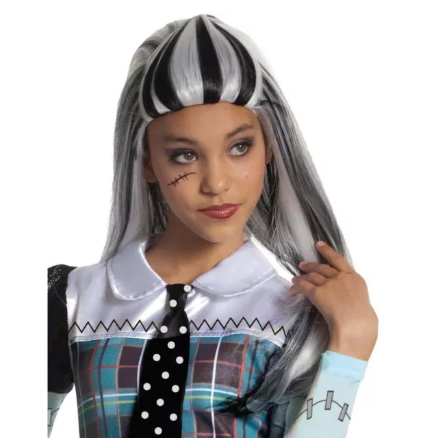 MONSTER HIGH FRANKIE STEIN PERÜCKE KINDER # Halloween Karneval Hexe Kostüm Party