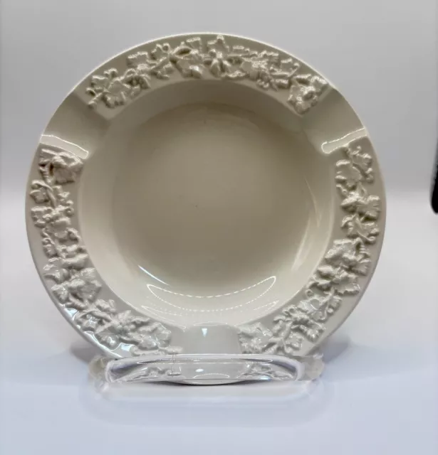 Wedgwood Cream Ashtray Embossed Queensware Blue Ware Ashtrays White Vintage