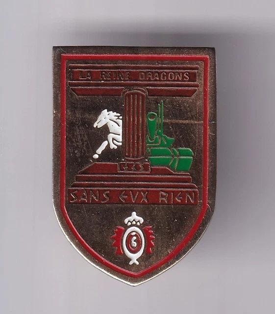 PLAQUE BRONZE INSIGNE 11° REGIMENT DE CUIRASSIERS CIABC CARPIAGNE 1er