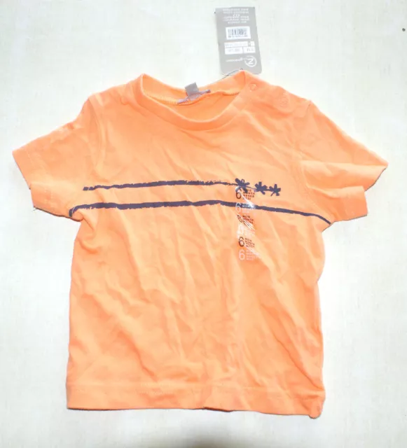 Tee-shirt orange neuf taille 6 mois marque Grain de Blé