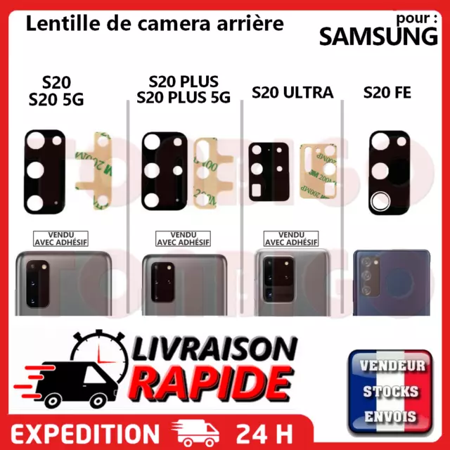 Lentille arrière appareil photo SAMSUNG GALAXY S20 - S20+ PLUS vitre Camera Lens