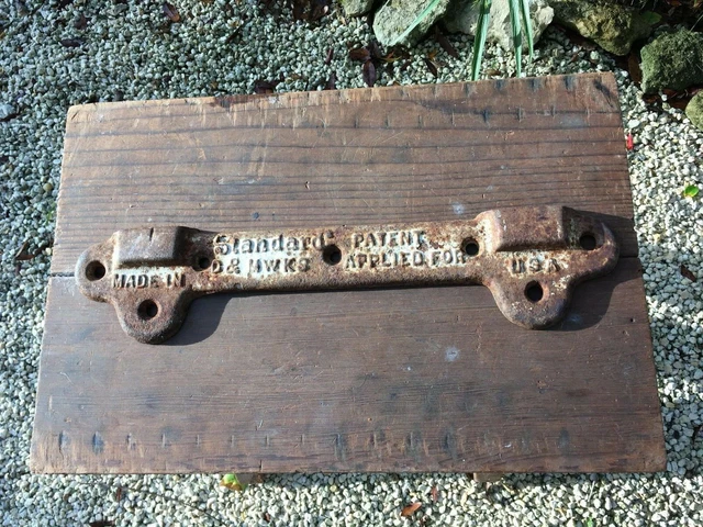 Antique cast iron STANDARD D & M WORKS vintage sink hanger. Made in USA