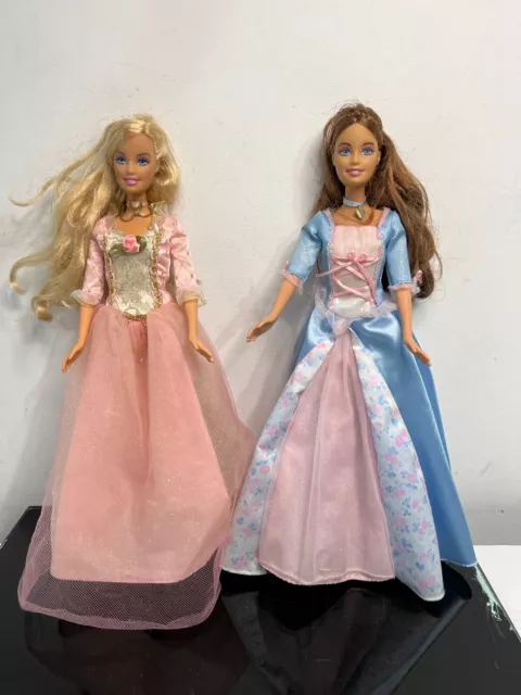 Rare Mattel Barbie Singing Princess and the Pauper Dolls - Anneliese and Erika