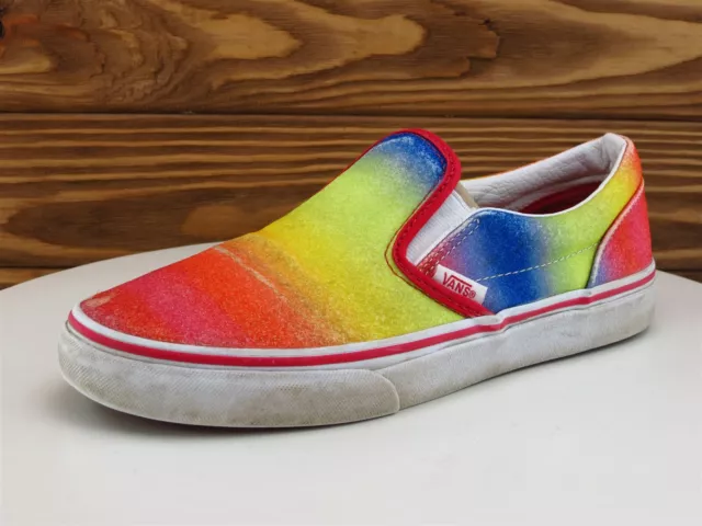 VANS Sz 5.5 Shoes Girls Youth Slip-On Multicolor Fabric Slip On