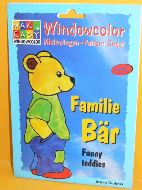 Familie Bär - Window-Color-Motive - Malvorlagen - unbenutzt -