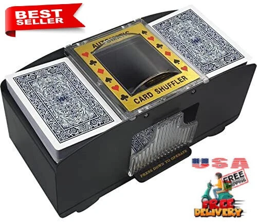Card Shuffler 1-6 Deck Automatic, Battery-Operated Electric Card Shuffler Machin