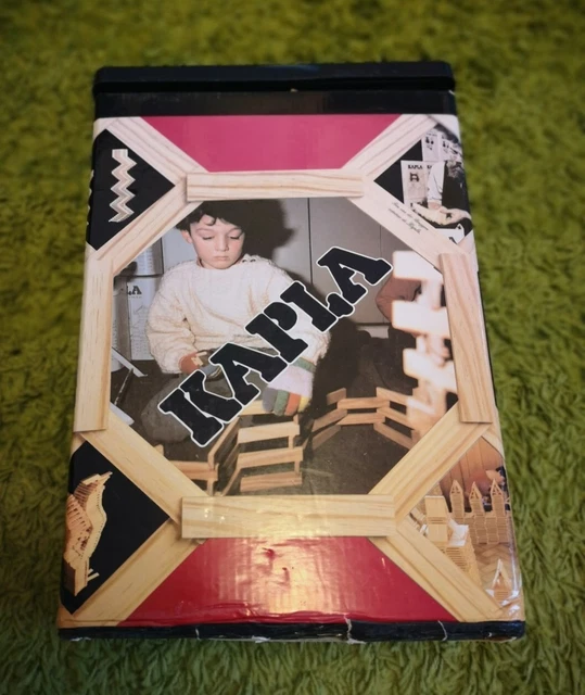 Kapla-Holzbaukasten mit ca. 200 Steinen (sehr guter Zustand)