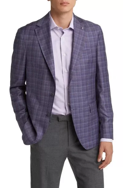 NWOT Men's 36R JACK VICTOR Midland Unconstructed Plaid Wool Blend Sport Coat