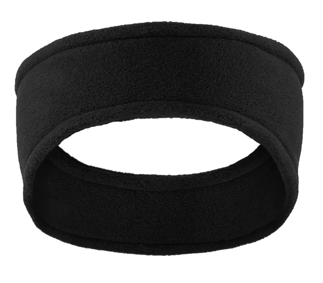 Mens/Womens Soft Stretch Fleece Headband Ear Warmer, Black