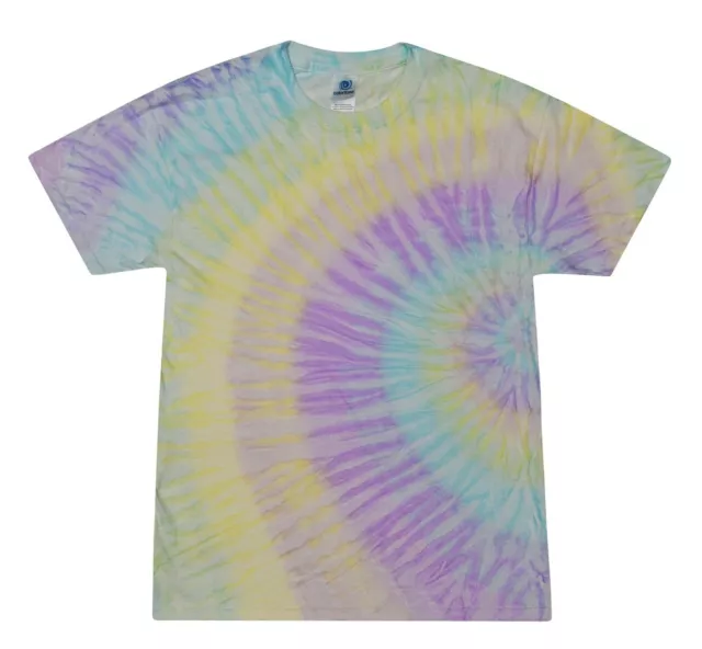 Multi-Color Tie Dye T-Shirts,  Kids & Adults Short Sleeve Cotton Colortone 2