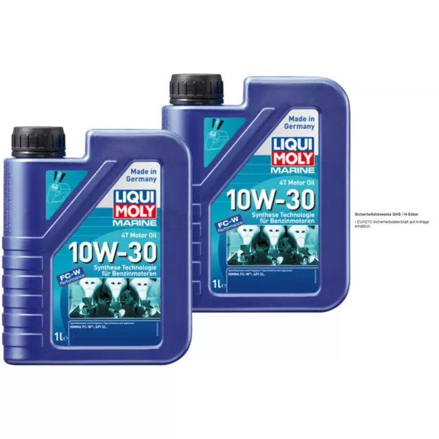 2 L LIQUI MOLY Marine 4T Moteur Huile 10W-30 Synthèse Technologie Api Sm Nmma