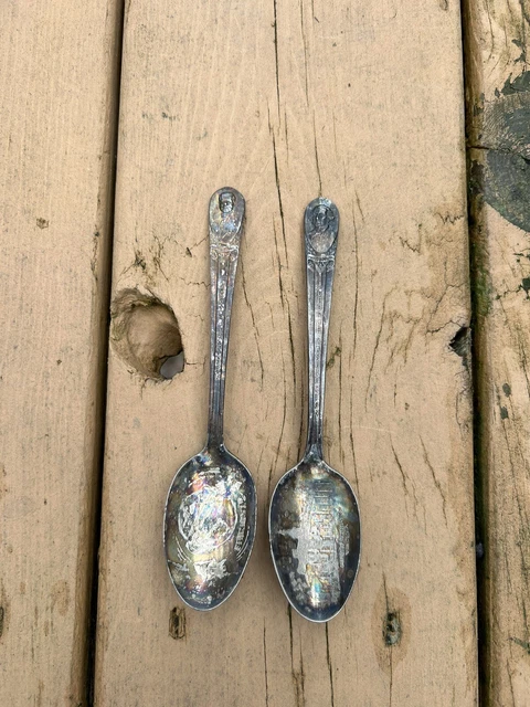 vintage/antique w.m rogers presidential spoons washington and kennedy