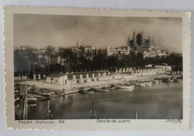 Carte postale Palma de Majorque, détail du port