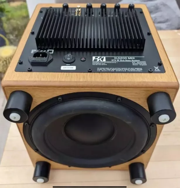 B.K. Electronics BK XLS200-DF Subwoofer Peerless Driver + Light Oak Cabinet.