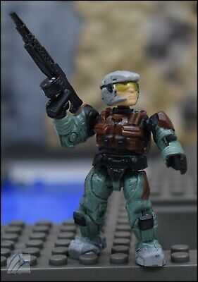 Halo Mega Bloks Unsc Marron Armure Marine Avec / Scie Fusil Mini Figurines 97017 2