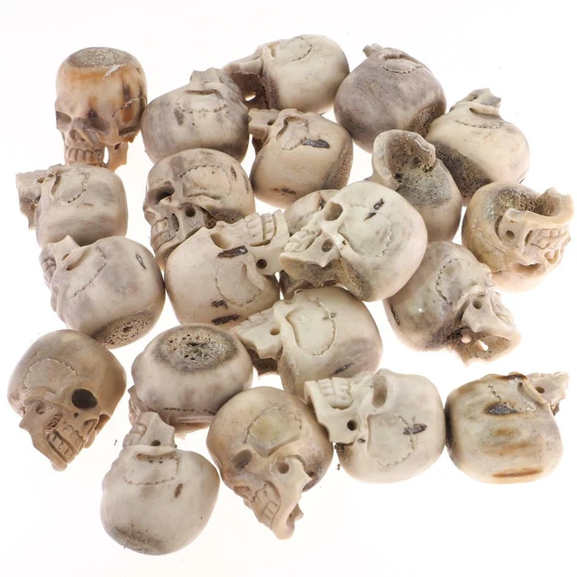 34-37mm 1 1/2" Hand Carving Deer Antler Skull Wholesale Lot Bead Cabochon 2