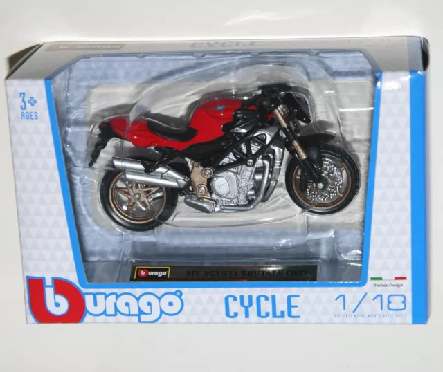 Burago - MV AGUSTA BRUTALE ORO Motorcycle Model Scale 1:18