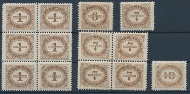 ÖSTERREICH 1894/95 Klein PORTO Lot! Auch EINHEITEN! Postfrisch ** Kw:215,-€