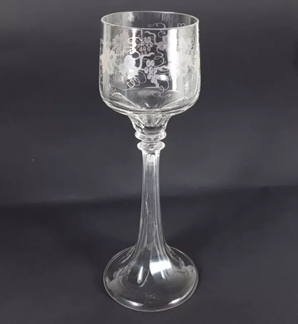 Seltenes Wein- Glas/ Römer, Weintraube, Handschliff, um 1900 AL167 2