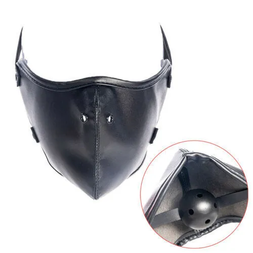Mouth Gag Mask Bdsm Bondage Slave Breathable Ball Leather Harness Restraint Toy