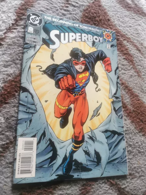 Superboy # 0 Nm 1994 Zero Hour! Schlüssel 1. Cameo Von Königshai! Dc!