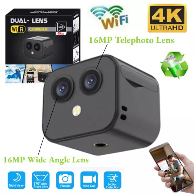 Mini WIFI IP Kamera WLAN Webcam Überwachungskamera Nachtsicht HD 4K/1080P Camera 2