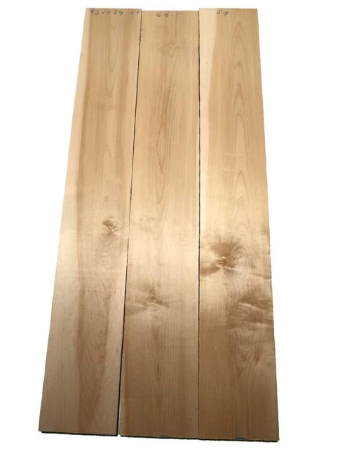 3x Érable Maple Bois 93x14cm x 24mm S1