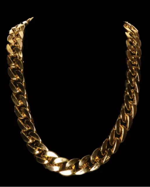 36 Thick Gold Chain Necklace Run DMC Hip Hop Rapper Pimp Rope Old School  Bling