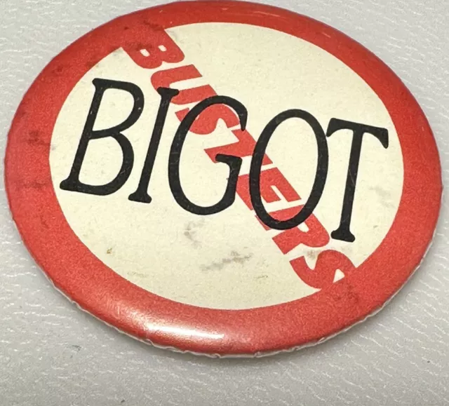 Vintage Pro Human Civil Rights Cause Protest Bias Stereotypes Pin Pinback Button