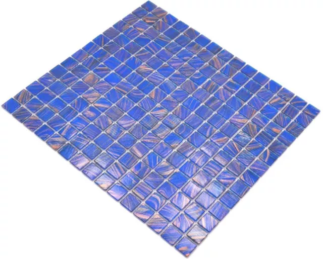 Mosaïque Bleu Cuivre Mélange Céramique Brillant Quadrat Mur Cuisine WB230-G17