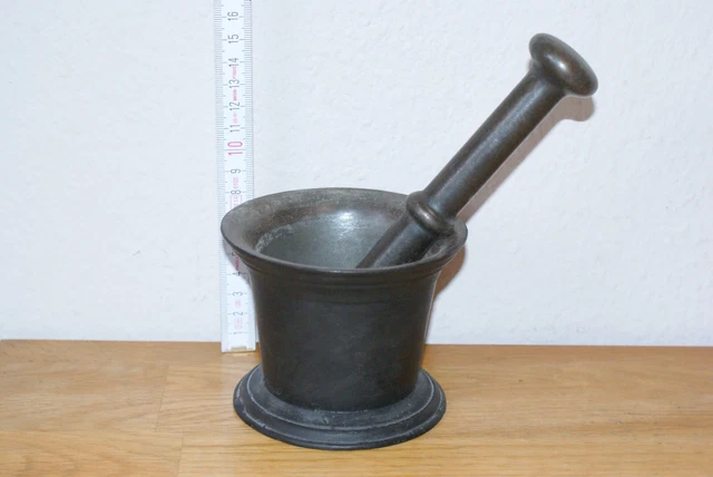 Mörser Bronze antik Apotheke mit Pistill Stößel