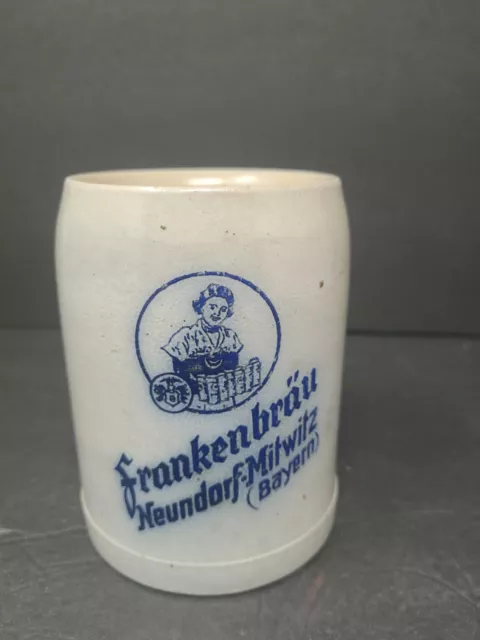 Vintage Frankenbrau Neundorf-Mitwitz (Bayern) Stoneware Beer Mug -Germany