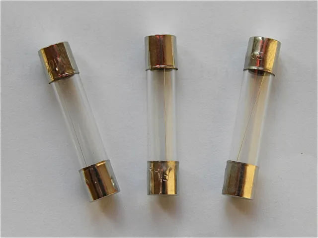 Fusibles verre fusion rapide 6 x 30 mm 20 Ampere 20000 mA Lot de 5 fuse glass