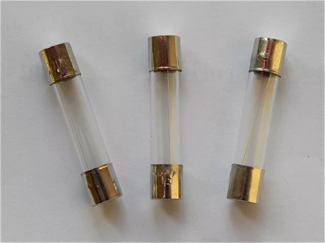 Fusibles verre fusion rapide 6 x 30 mm 2 Ampere 2000 mA Lot de 5 fuse glass