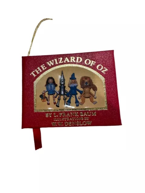 Vintage Christmas Kurt Adler The Wizard Of Oz Miniature Book Ornament 1984